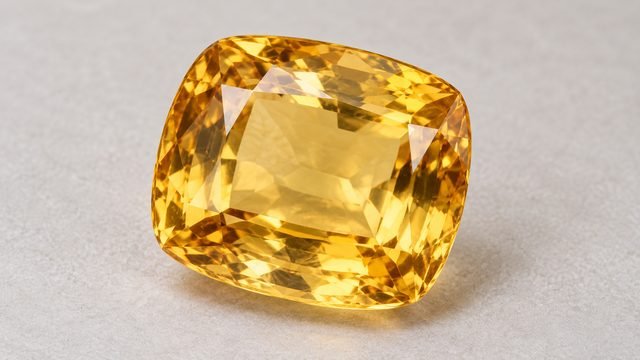 A citrine, yellow to orange