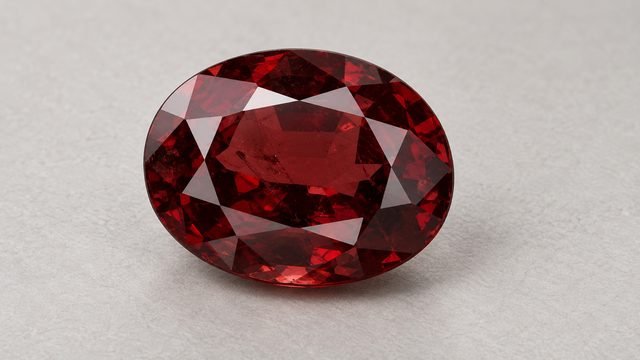 A garnet, deep red
