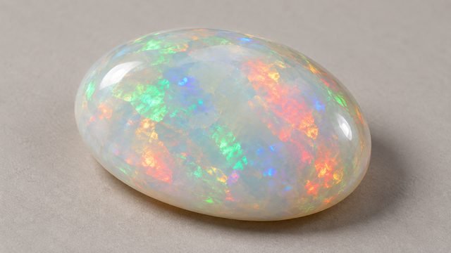 An opal, flashes of many colors