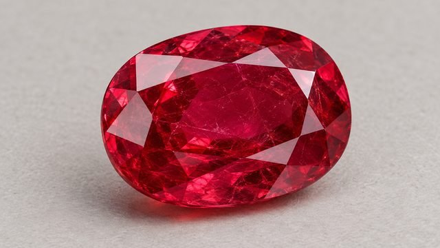 A ruby, red
