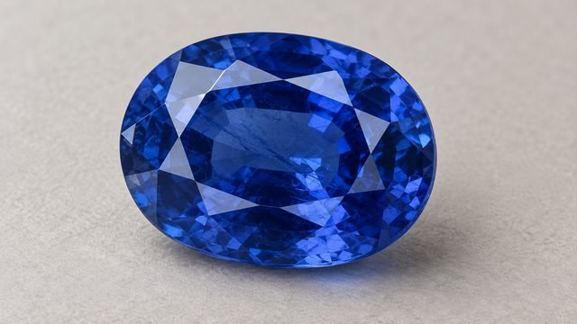 A sapphire, blue
