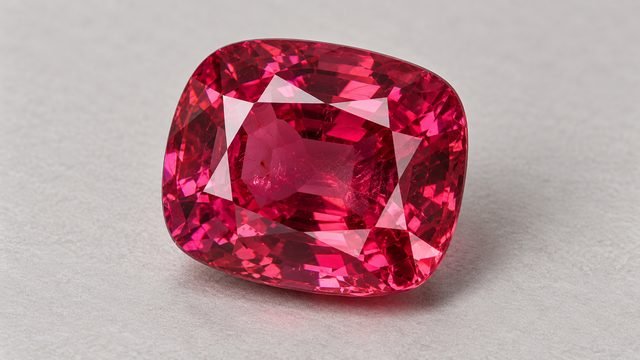 A spinel, red, pink, blue and other colors