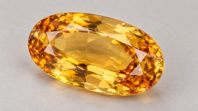 A topaz, yellow to orange