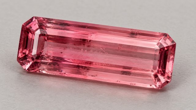A tourmaline, many colors, including pink and green